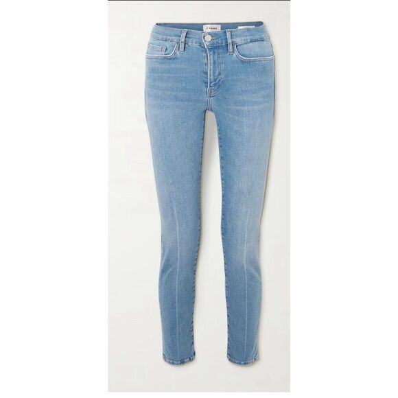 FRAME Light Wash Stretch Le High Skinny Jeans Size 27 - Picture 2 of 6